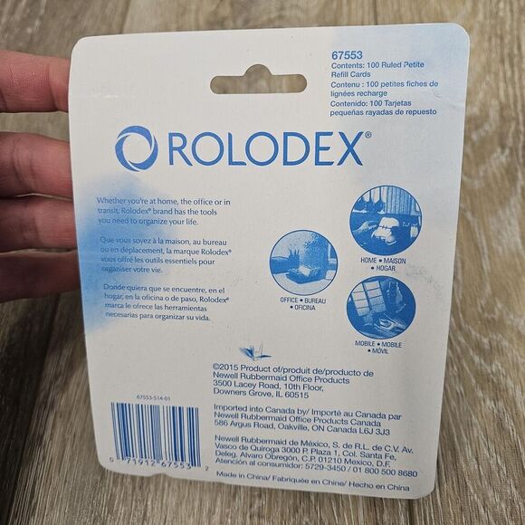 Rolodex 2 Pack Bundle Petite Refill Cards Ruled 2 1/4 x 4 100 Cards Pack New - Picture 3 of 4